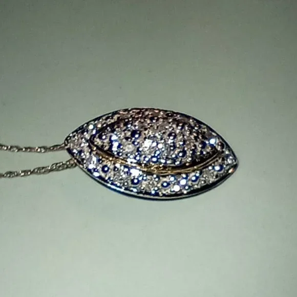 14kt Gold Diamond Pendant - Picture 2 of 4